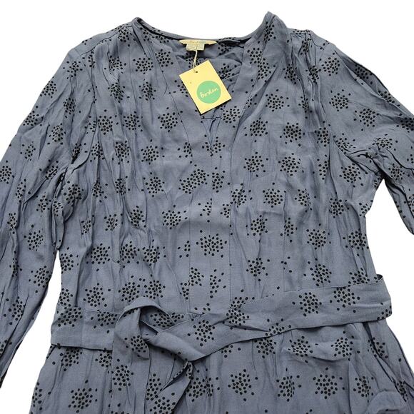 NWT Boden Abstract Dot Blue Viscose Dress Size 14 L - Picture 2 of 6